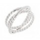 Bague Argent Saunier triple liens twistés