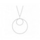 Collier argent Saunier double cercles twistés