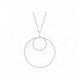 Collier argent Saunier double cercles twistés