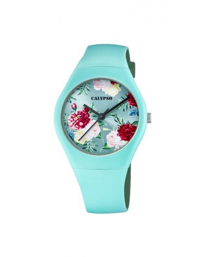 Montre Calypso femme K5791/5 pu turquoise