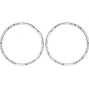 Boucles argent Saunier cercles oxydes grand modèle