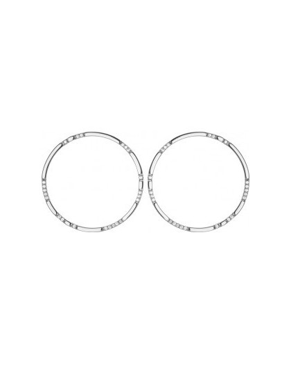 Boucles argent Saunier cercles oxydes grand modèle