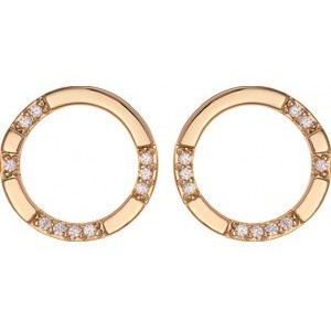 Boucles plaqué or Saunier cercles oxydes