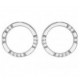 Boucles argent Saunier cercles oxydes