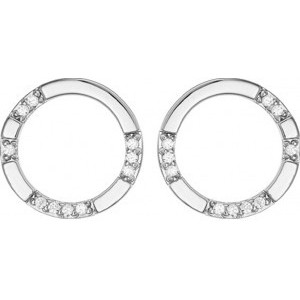 Boucles argent Saunier cercles oxydes