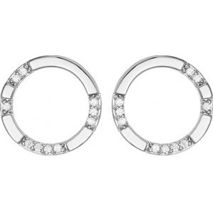 Boucles argent Saunier cercles oxydes