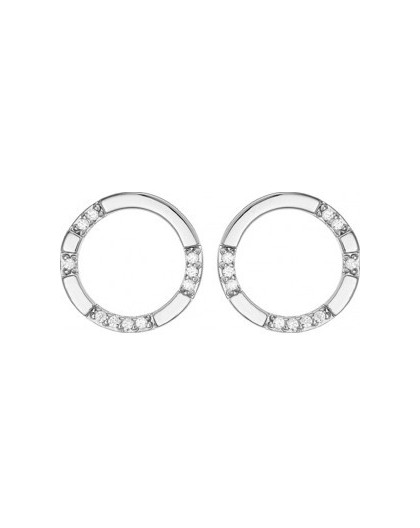 Boucles argent Saunier cercles oxydes