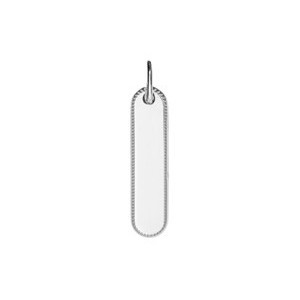 Pendentif argent Saunier cartouche gravable