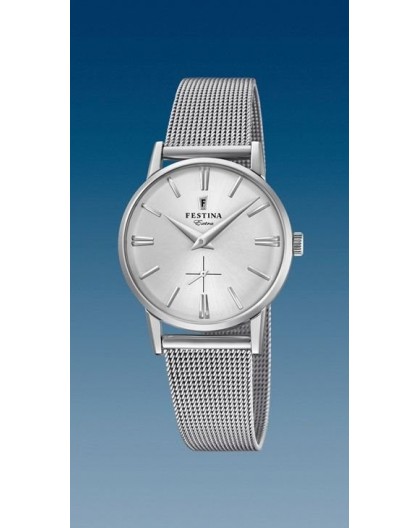 Montre Festina F20258/1 femme vintage rétro acier