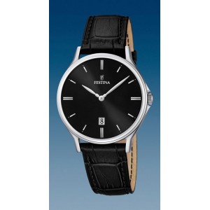 Montre Festina F16745/5 chic cuir noir fond noir