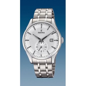 Montre Festina F20276/1 tout acier rétro chic