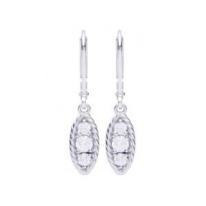 Boucles argent Saunier trilogie oxydes