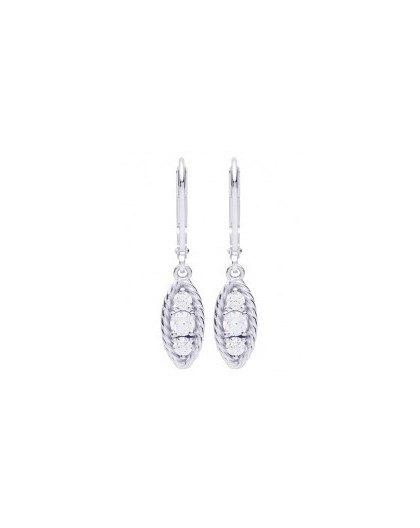 Boucles argent Saunier trilogie oxydes