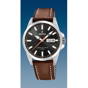 Montre Festina F20358/2 dateur jour cuir