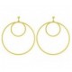 Boucles plaqué or Saunier double cercles twistés