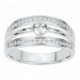 Bague Argent triple rang oxydes zirconium