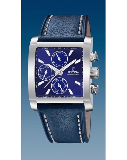 Montre Festina homme F20424-2 chrono cuir bleu