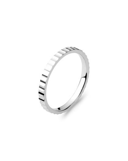 Alliance argent 2mm finition diamantée cannelée