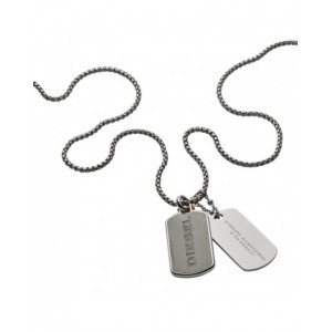 Collier Diesel bijoux DX1194040 plaques militaires