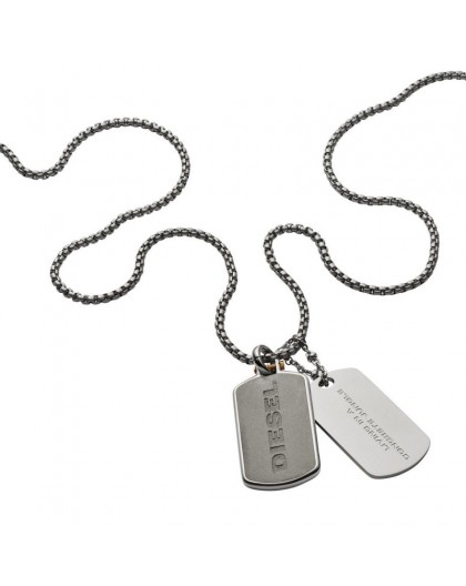 Collier Diesel bijoux DX1194040 plaques militaires