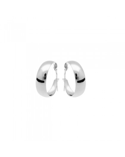 Créoles argent effet bombé petit modèle 20mm