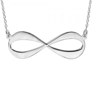 Collier Argent Huit infini gravable 4 prénoms