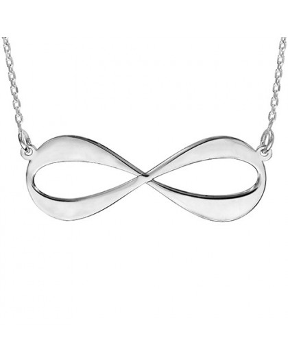 Collier Argent Huit infini gravable 4 prénoms