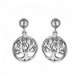 Boucles d'oreilles argent motif arbre de vie