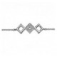 Bracelet argent motif losange oxydes