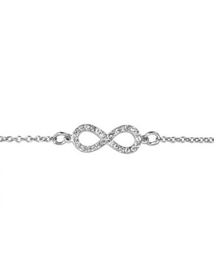 Bracelet argent motif infini oxydes