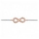 Bracelet argent motif infini rosé oxydes