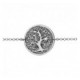 Bracelet argent motif arbre de vie givré