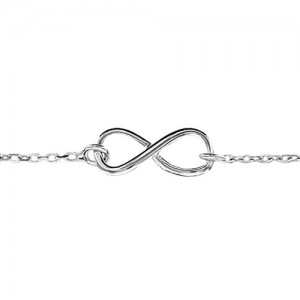 Bracelet argent motif infini simple