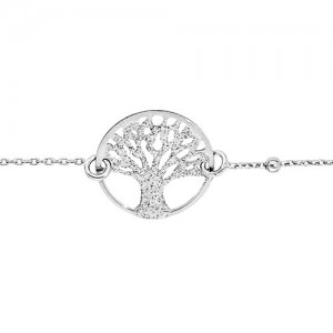 Bracelet argent Arbre de vie givré