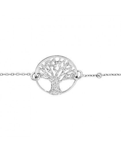 Bracelet argent Arbre de vie givré