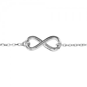 Bracelet argent motif infini simple