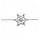 Bracelet argent motif flocon de neige oxydes