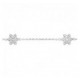 Bracelet argent motifs triple flocons de neige