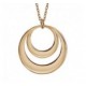 Collier plaqué Or motif double cercles gravables