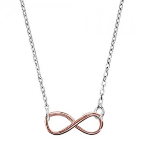 Collier argent infini rosé