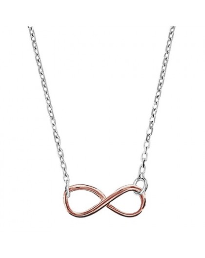 Collier argent infini rosé