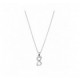 Collier argent infini forme coeurs oxydes