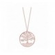 Collier argent rosé Arbre de vie ajouré