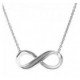 Collier argent motif Infini finition Glitter