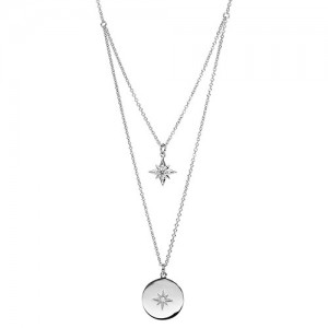 Collier argent double rang Etoile du Nord