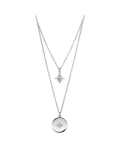 Collier argent double rang Etoile du Nord