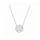 Collier argent Fleur de lotus oxydes