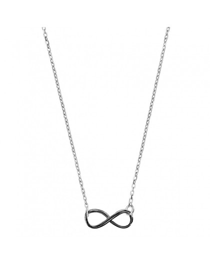 Collier argent Infini plaqué noir