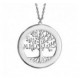 Collier argent Arbre de vie cerclage gravable