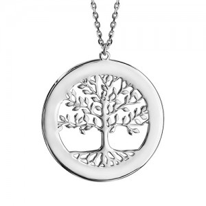 Collier argent Arbre de vie cerclage gravable